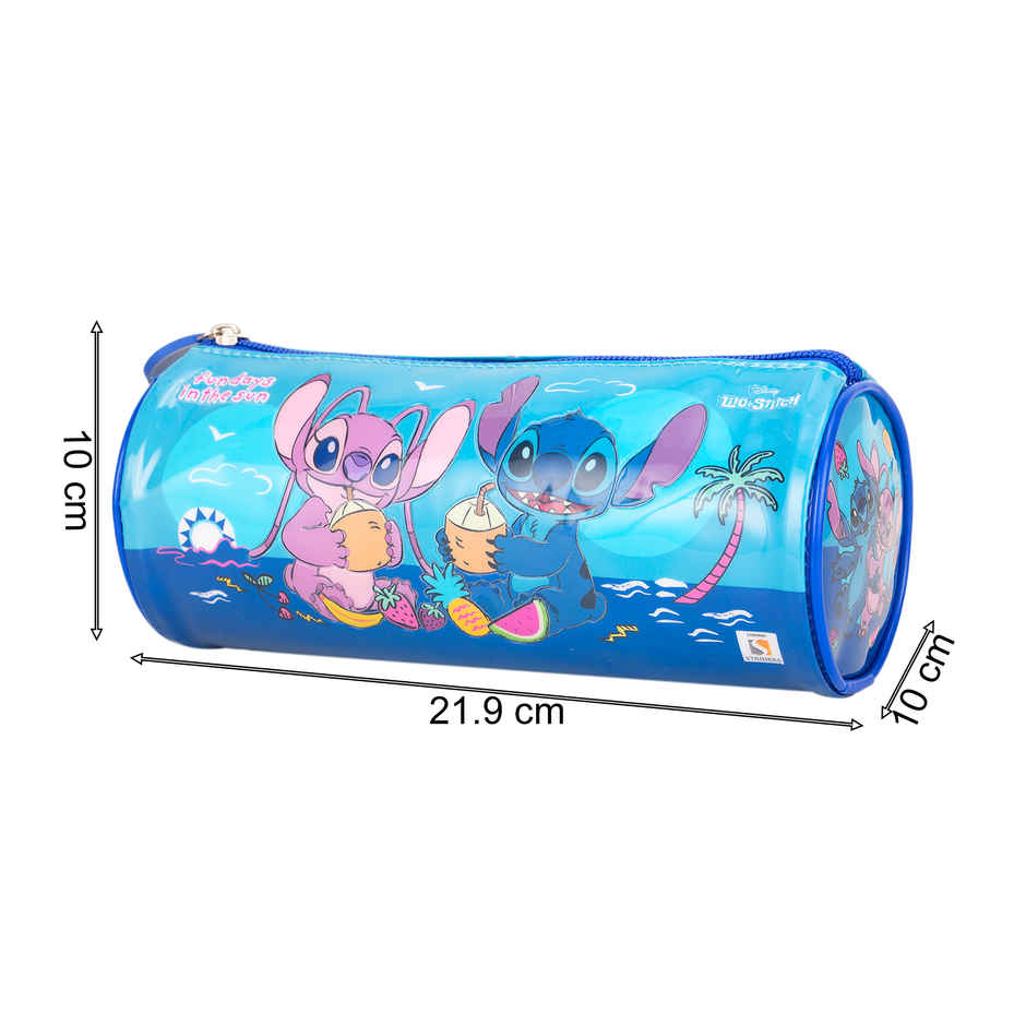 Striders Stitch Round Pencil Pouch - Cute Cartoon Stationery Organizer for Kids