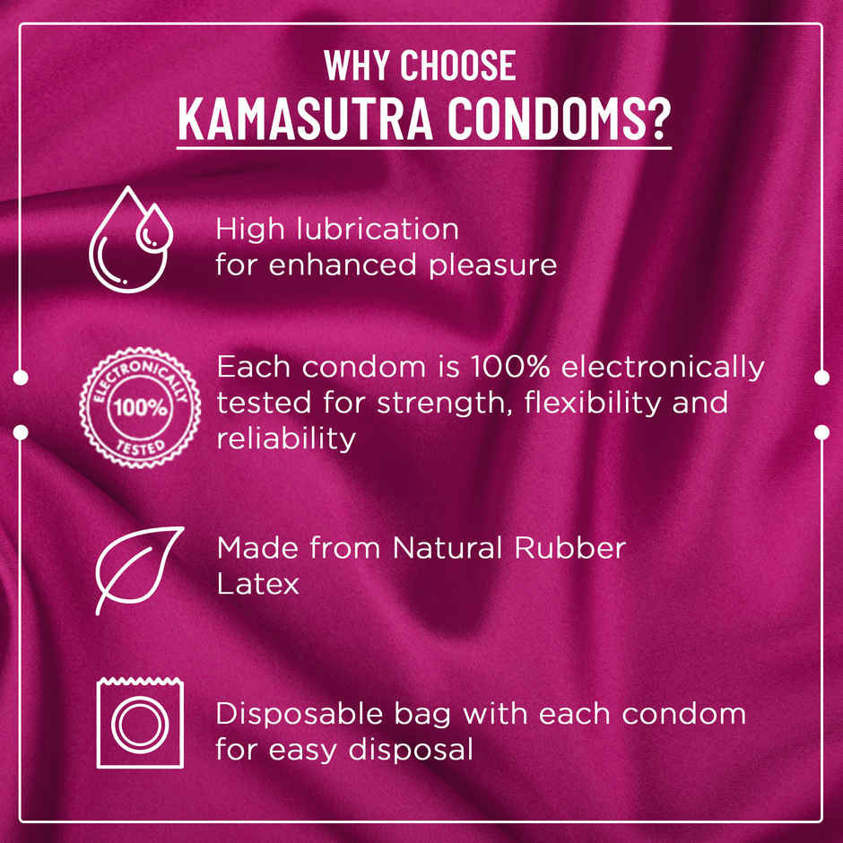 Kama Sutra Orgasmax+ Condoms(10pc) & Kama Sutra Personal Lube Strawberry(50ml) Combo