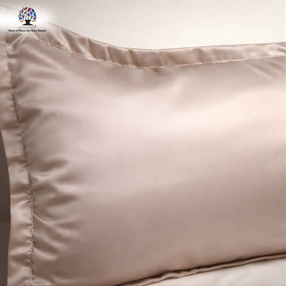 Dream Living Satin Pillow Cover Set | Rose Gold - 46 x 69 cm