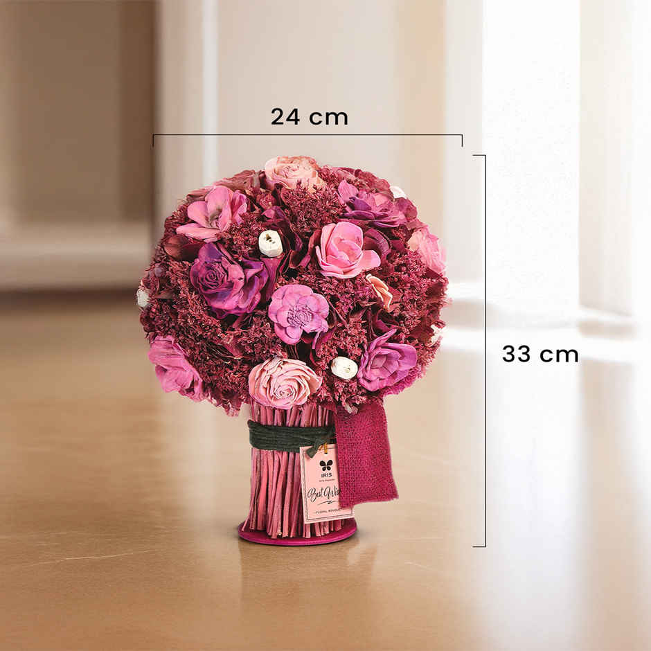 Iris Floral Bouquet with Fragrance Spray