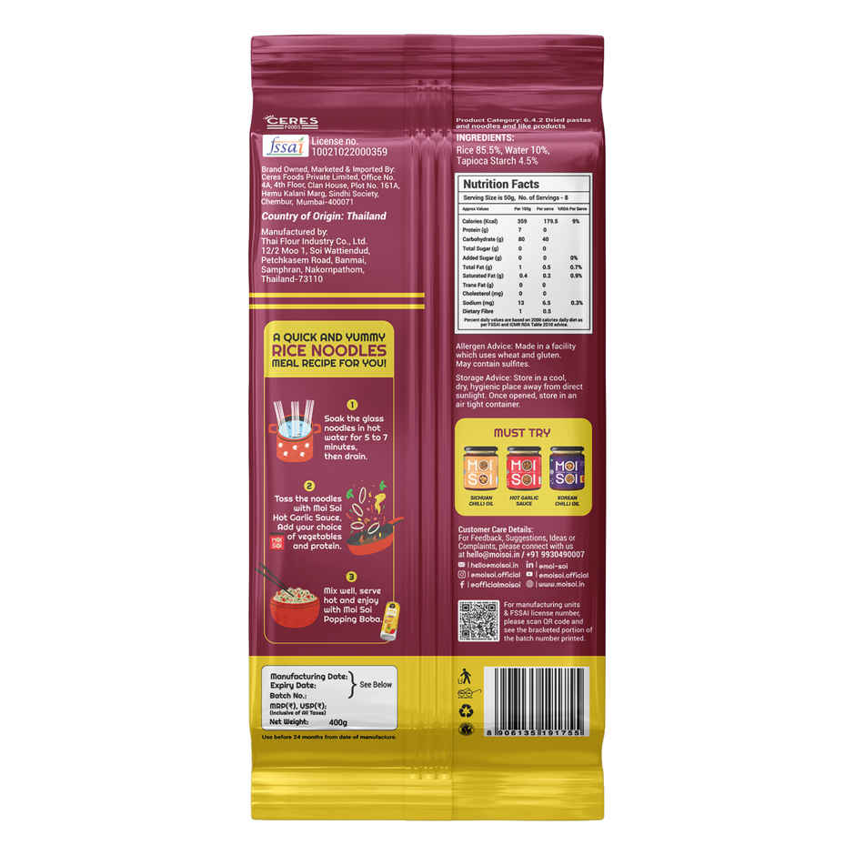 Moi Soi Rice Noodles Made with Rice