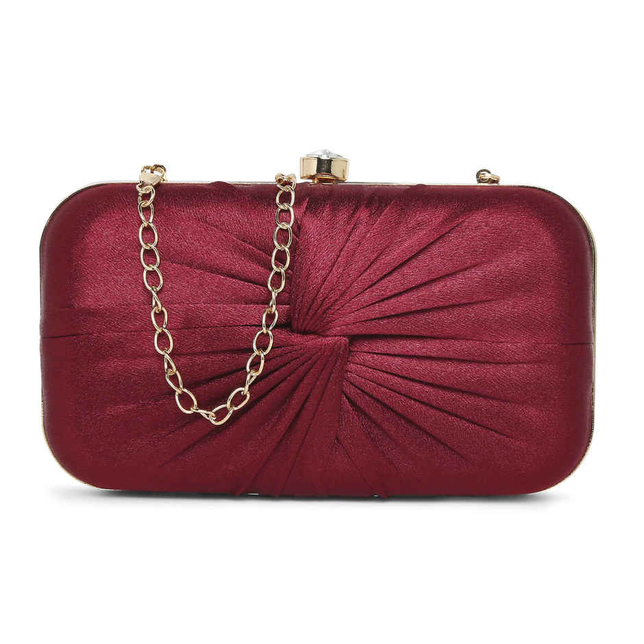 Lavie Women's Cheer Framed Clutch | Ladies Purse | Maroon