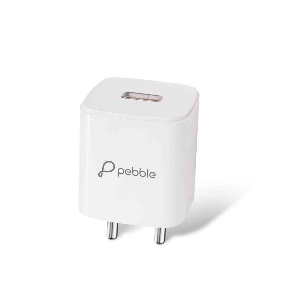 Pebble 12W Fast Wall Charger | PWC29 2.4A Single USB Port |Type-C Cable