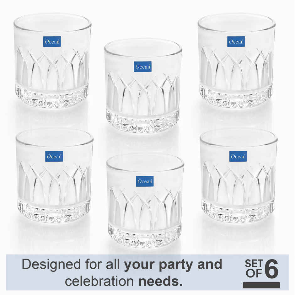 Ocean Traze-Pst Whisky Glass | 350 ml | 6 pcs