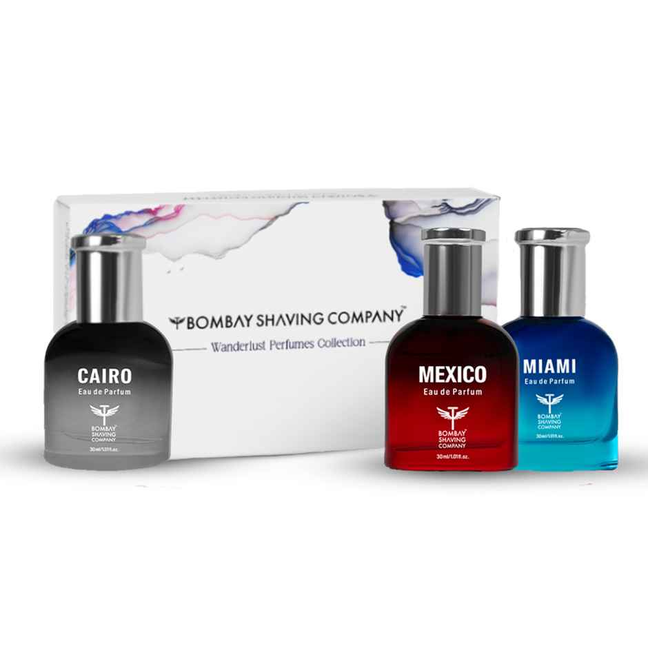 Bombay Shaving Company Long Lasting Wanderlust Perfume Gift Kit For Men | Pack Of 3