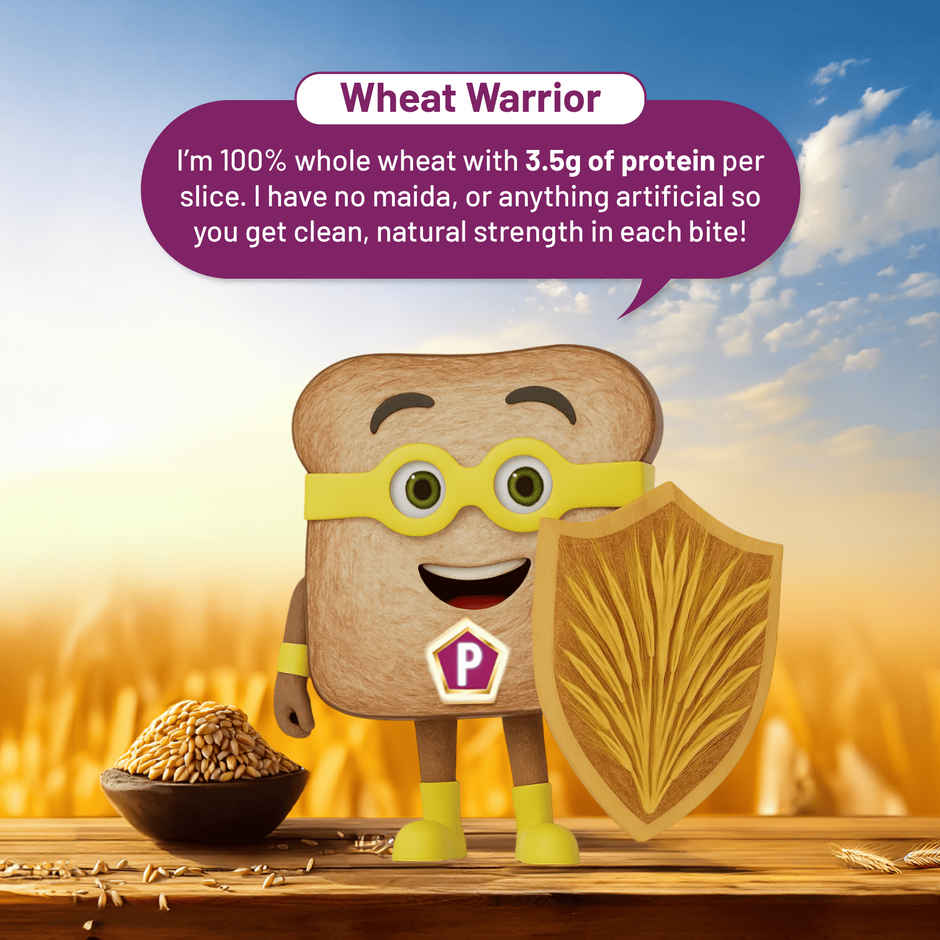 Protein Chef Whole Wheat Bread ( High Protein / Zero Maida / Atta Bread)