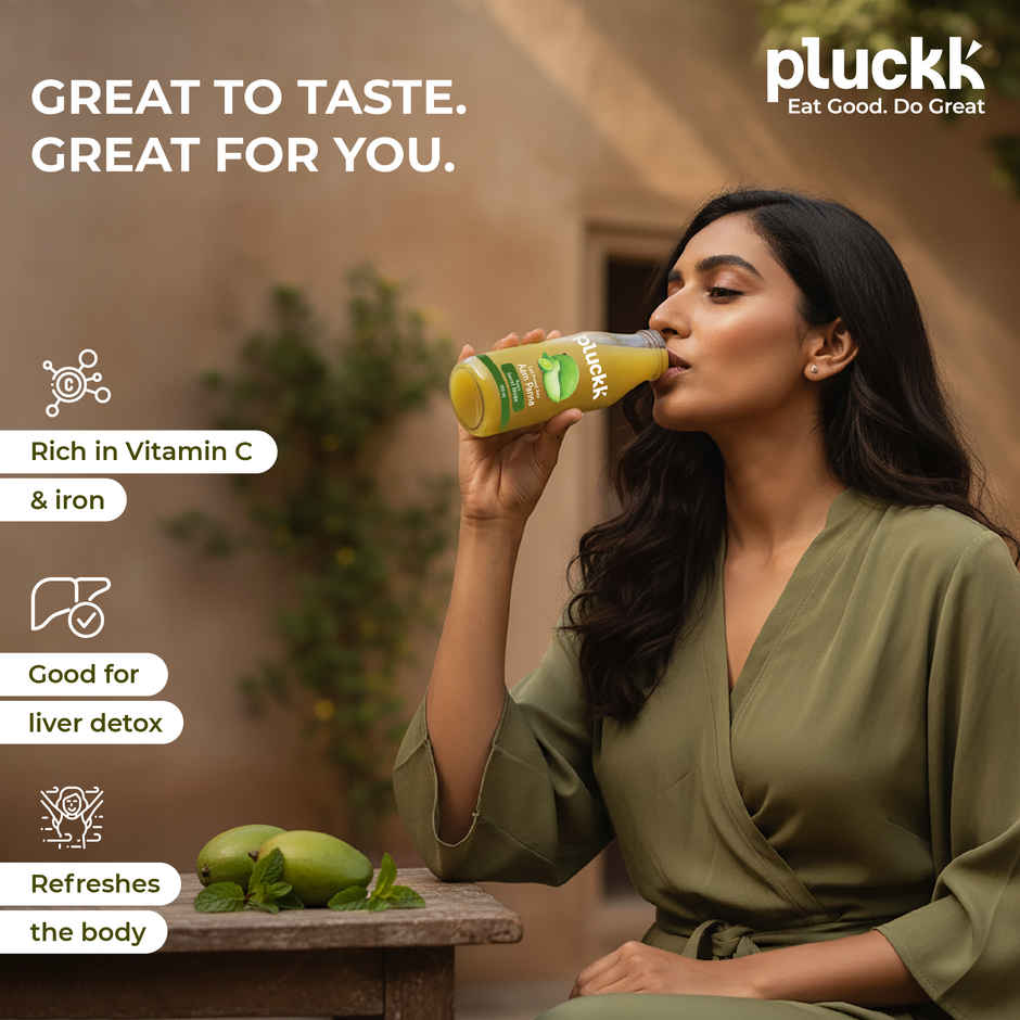 Pluckk Cold Pressed Extracted Aam Panna Juice | No Preservatives | No Added Sugar