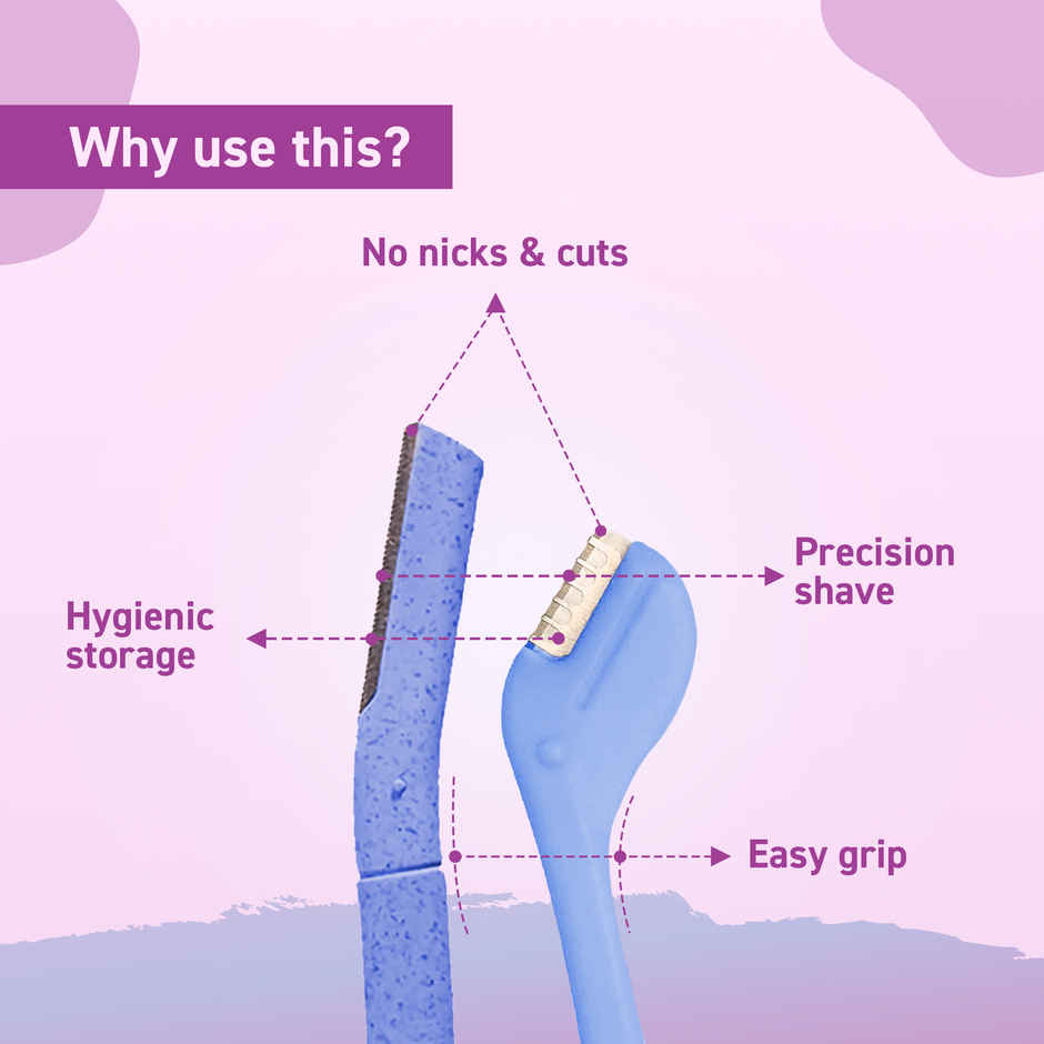 Sirona Reusable Face Razor & Eyebrow Razor Combo | Dual Razor Set with Stainless Steel Blades