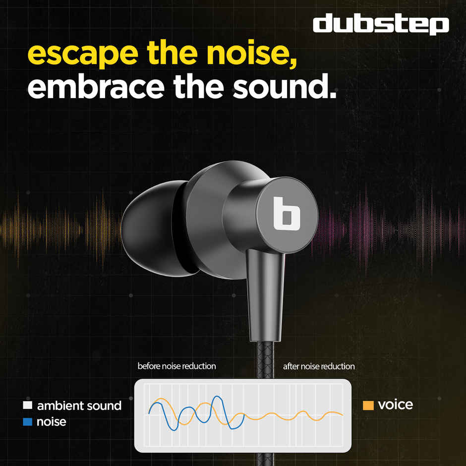 Dubstep Squad M7 With X-Bass Technology In-Ear Wired Earphones With Mic - Grey