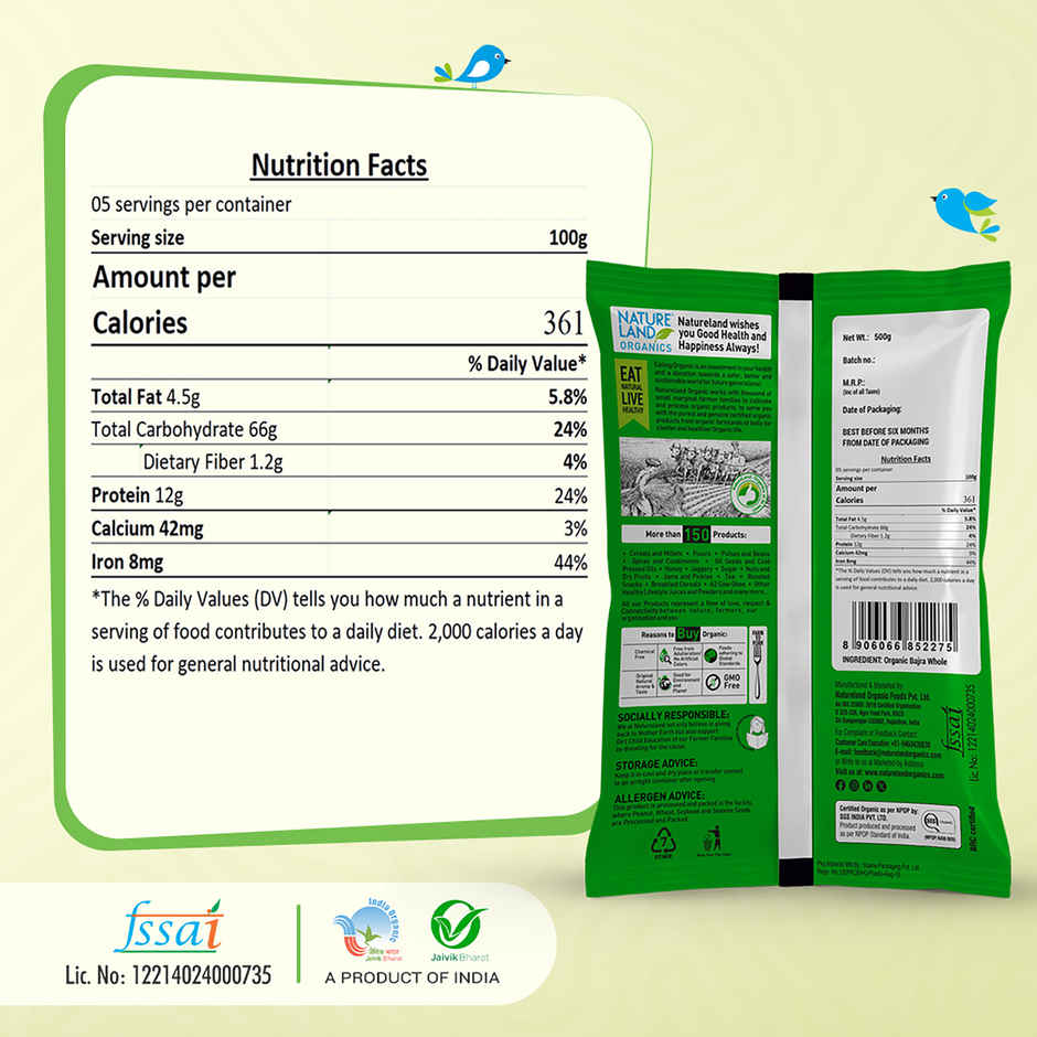 Natureland - Organic Bajra Flour