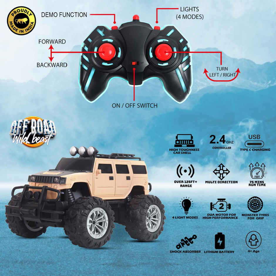 Frendo Off Roader Monster Rc Car - Humm Beige