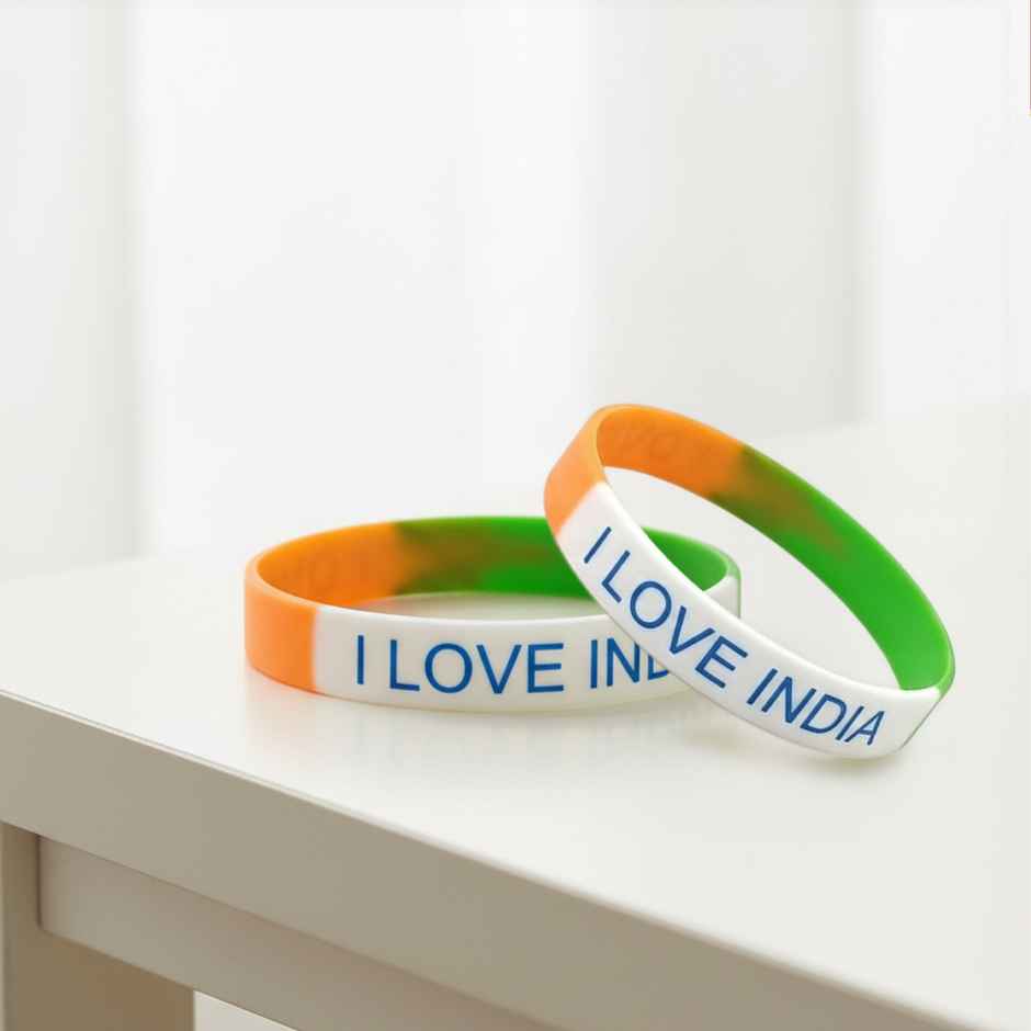 I Love India Tricolor Wrist Bands for Republic Day | Pack of 5 | Special You
