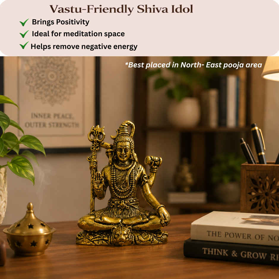 Pure Brass Shivji Idol | Estoria Collective