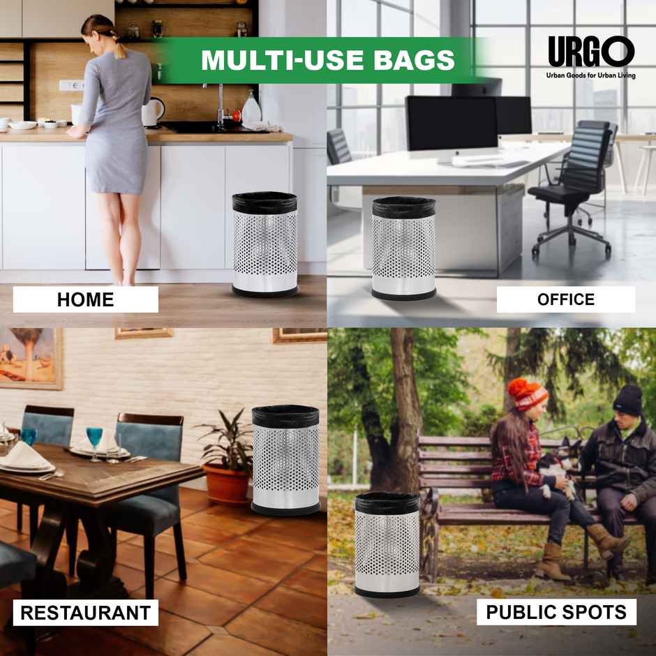 URGO Medium Lemon Scented Garbage Bags - 19x21 Inch - Oxo-Degradable