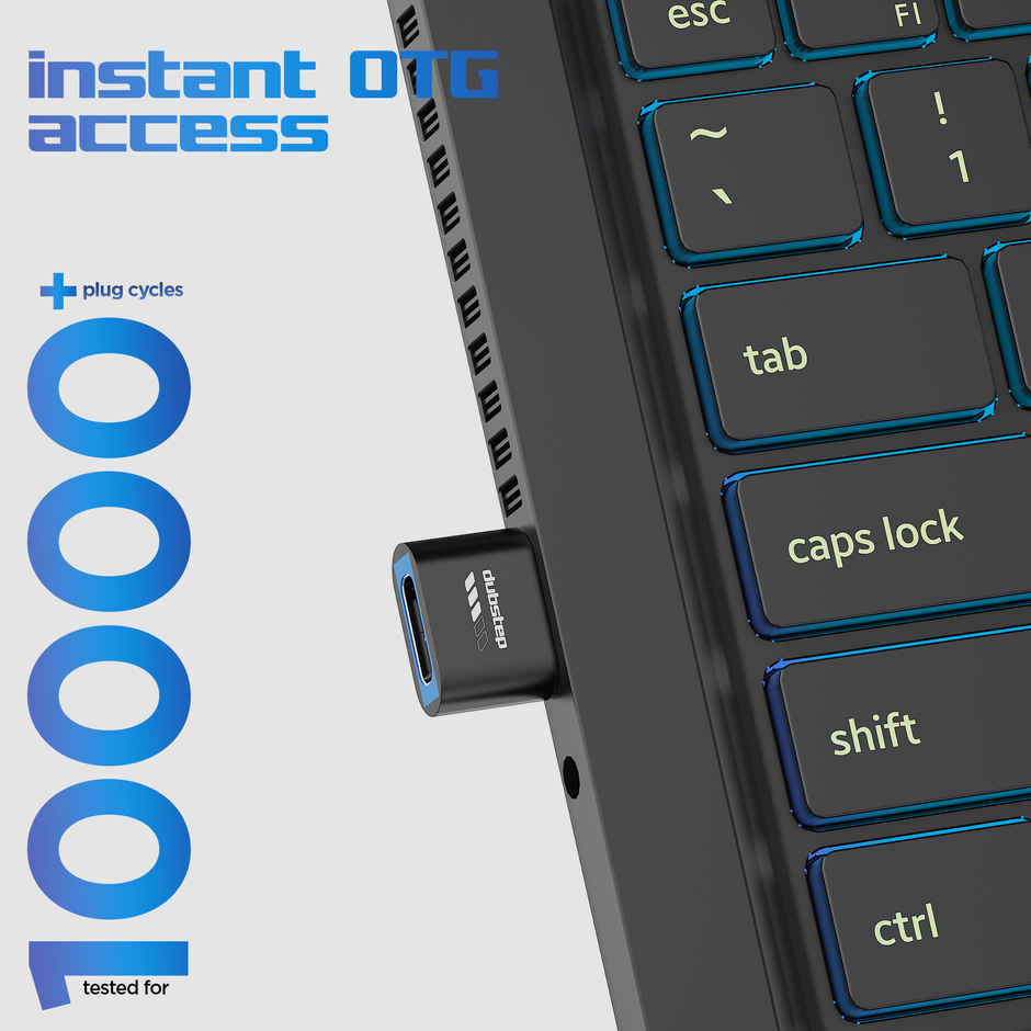 Dubstep Snaplink Go U | Type-C to USB A OTG Connector | Black
