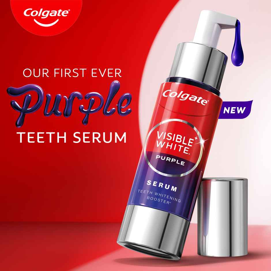 Colgate Visible White Purple Teeth Whitening Serum | Mint & Yuzu Flavour