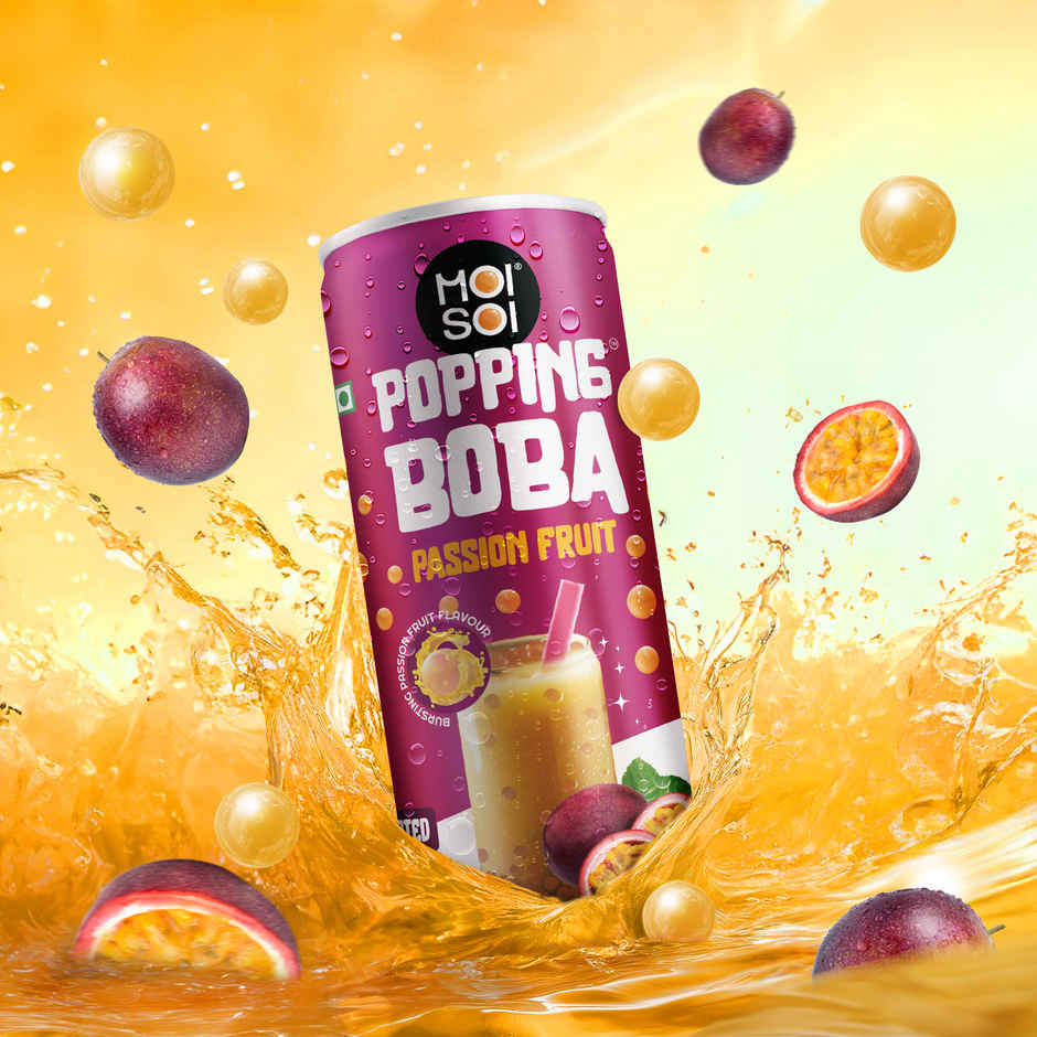 Moi Soi Popping Boba With Passsion Fruit Drink