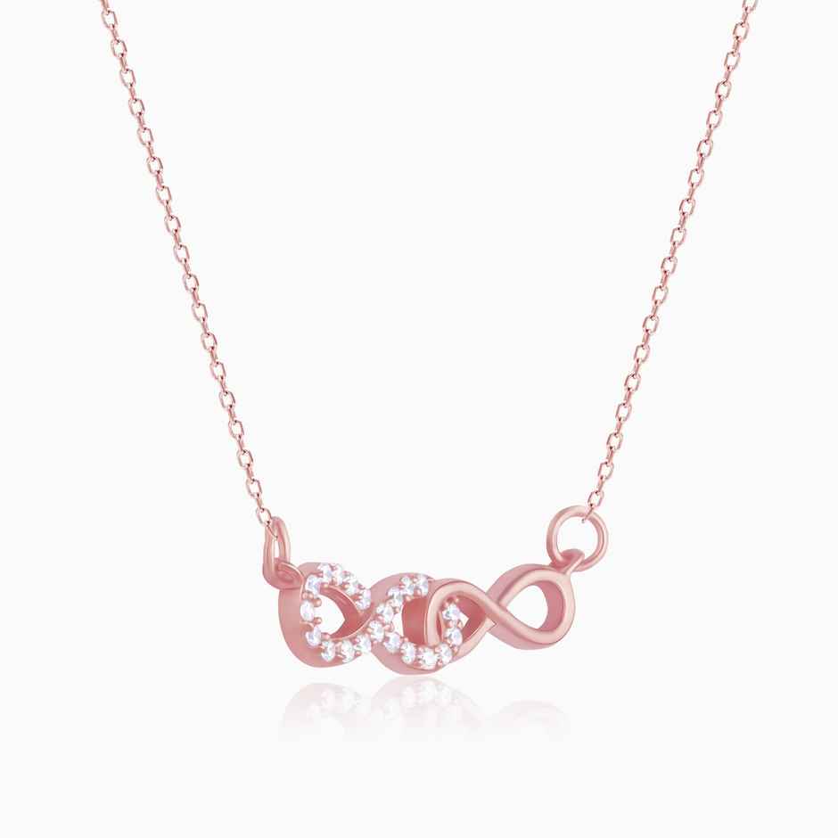 Giva Rose Gold Double Infinity Love Necklace