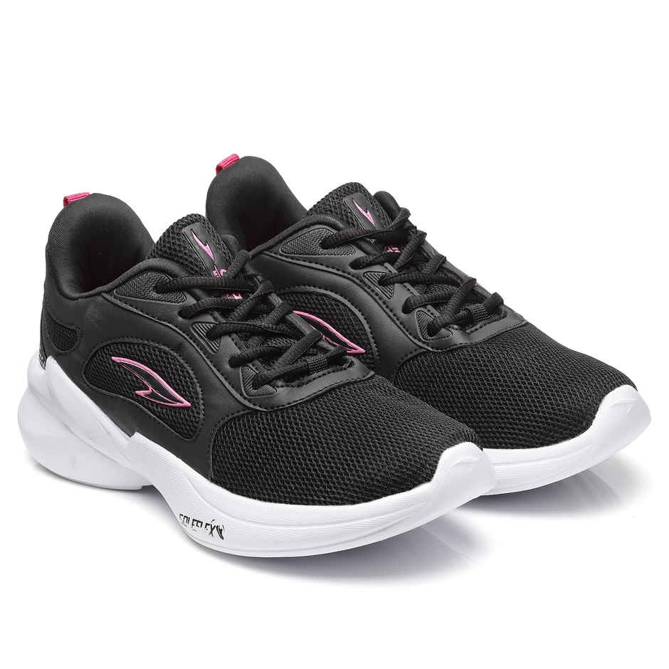 Asian Firefly-04 Women Black Rani Pink Sports Shoes (Size-5)