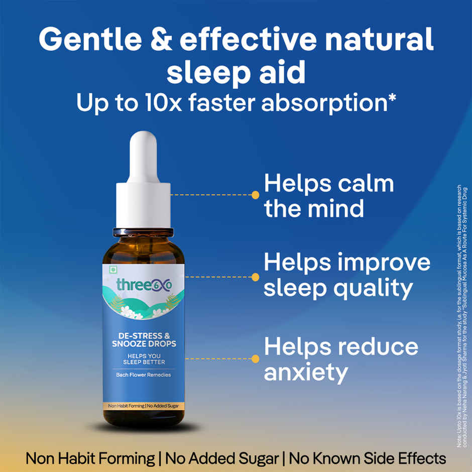 Three 60+ De-Stress & Snooze Drops