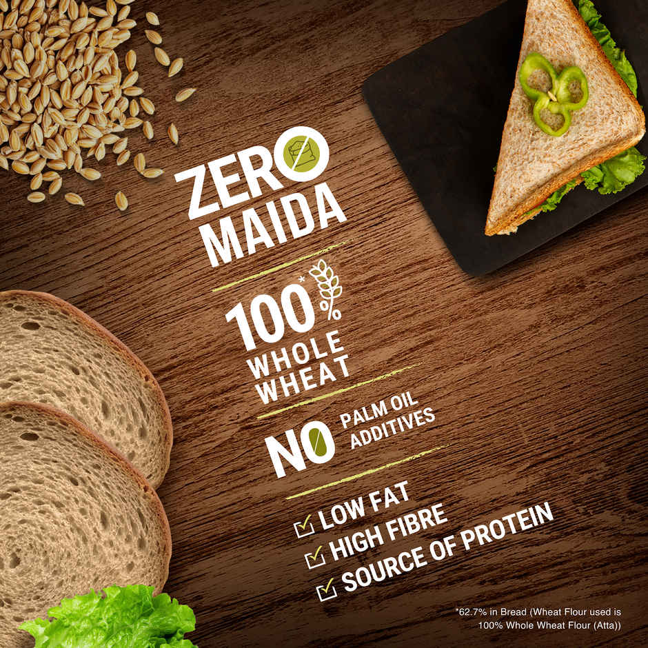 Baker's Loaf Zero Preservatives Whole Wheat Bread
