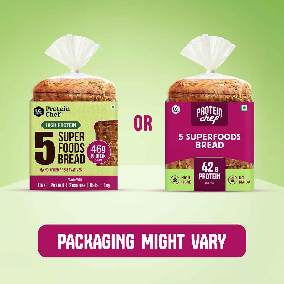 Protein Chef 42 G Protein Multigrain Bread | 5 Superfoods | No Maida