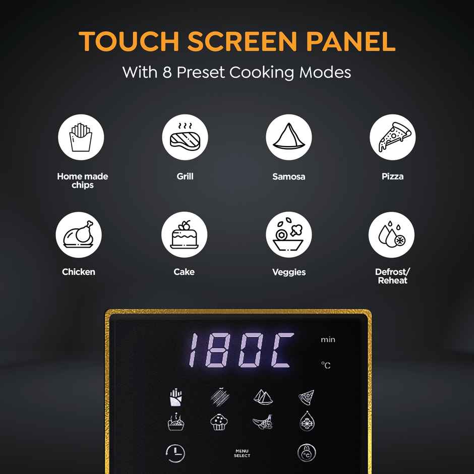 Prestige Nutrifry4.5L Digital AirFryer,1200 Watts,80% less Oil Consumption,1Y Warranty,ISI Certified