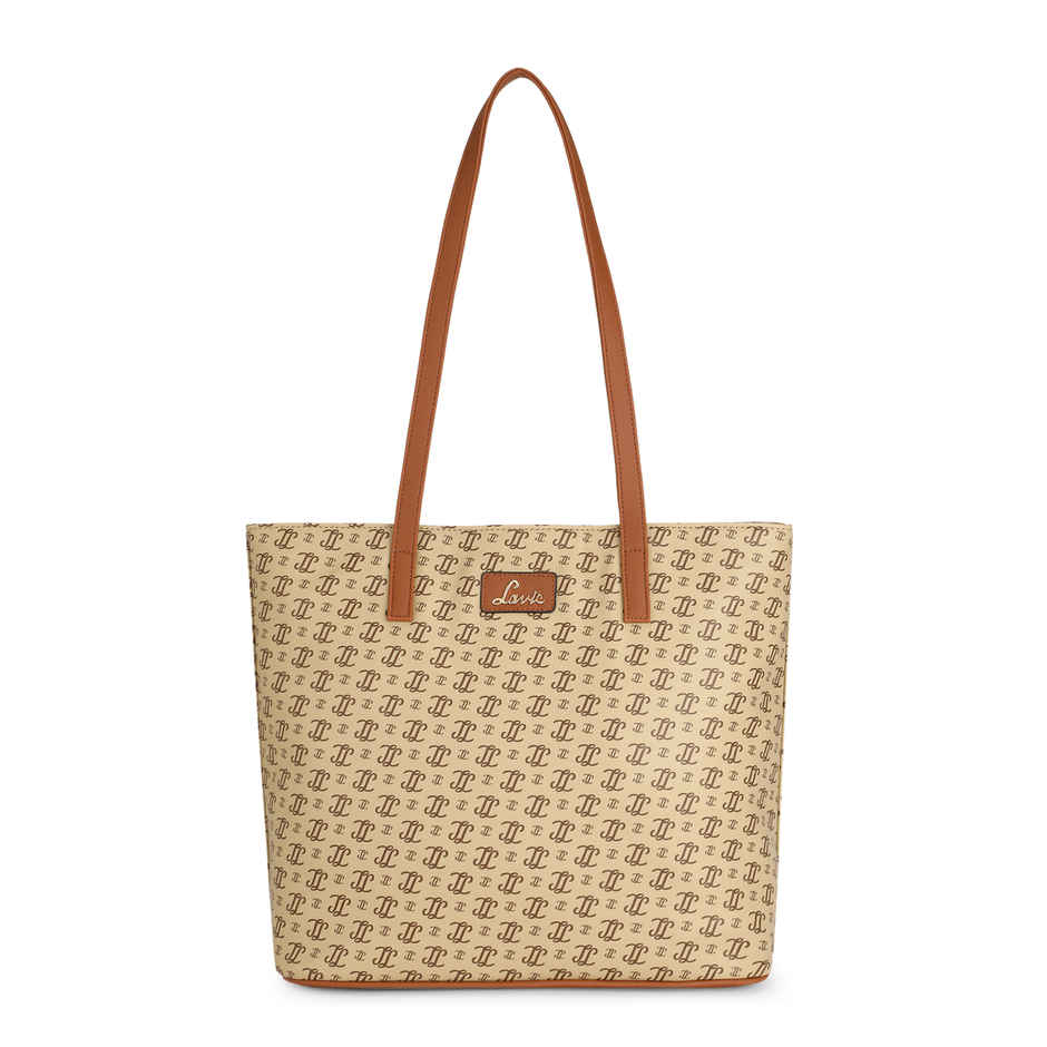 Lavie Women's Palmer Monogram Ll Tote Handbag | Ladies Purse | Shoulder Bag | Large | Taupe