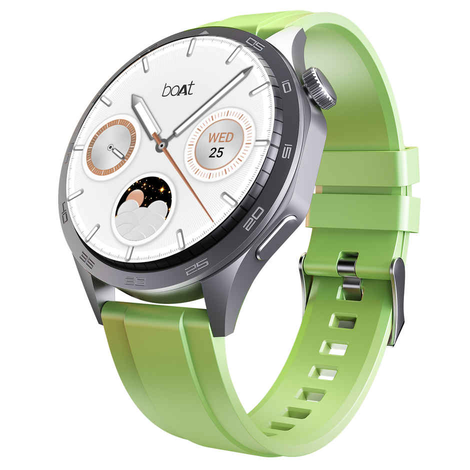 boAt Enigma Radiant Smartwatch | 1.43" AMOLED Display | Functional Crown - Olive Green
