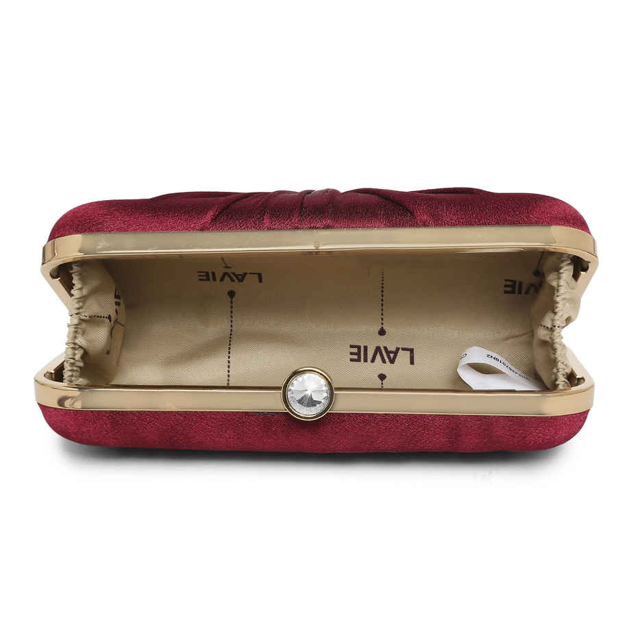 Lavie Women's Cheer Framed Clutch | Ladies Purse | Maroon