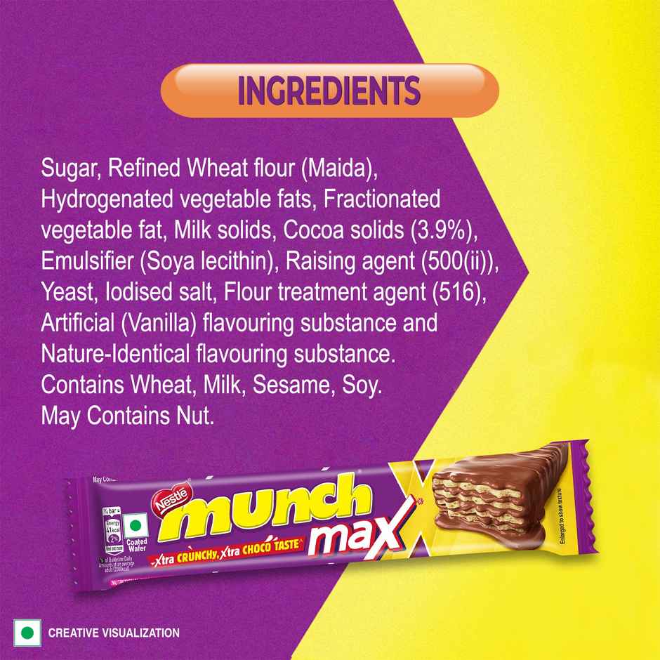 Nestle Munch Max Choco Coated Crunchy Wafer Bar