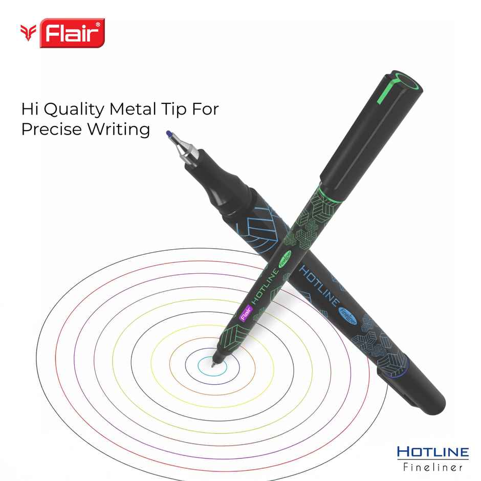 Pierre Cardin Flair Hotline Fineliner Pack Of 10 Assorted