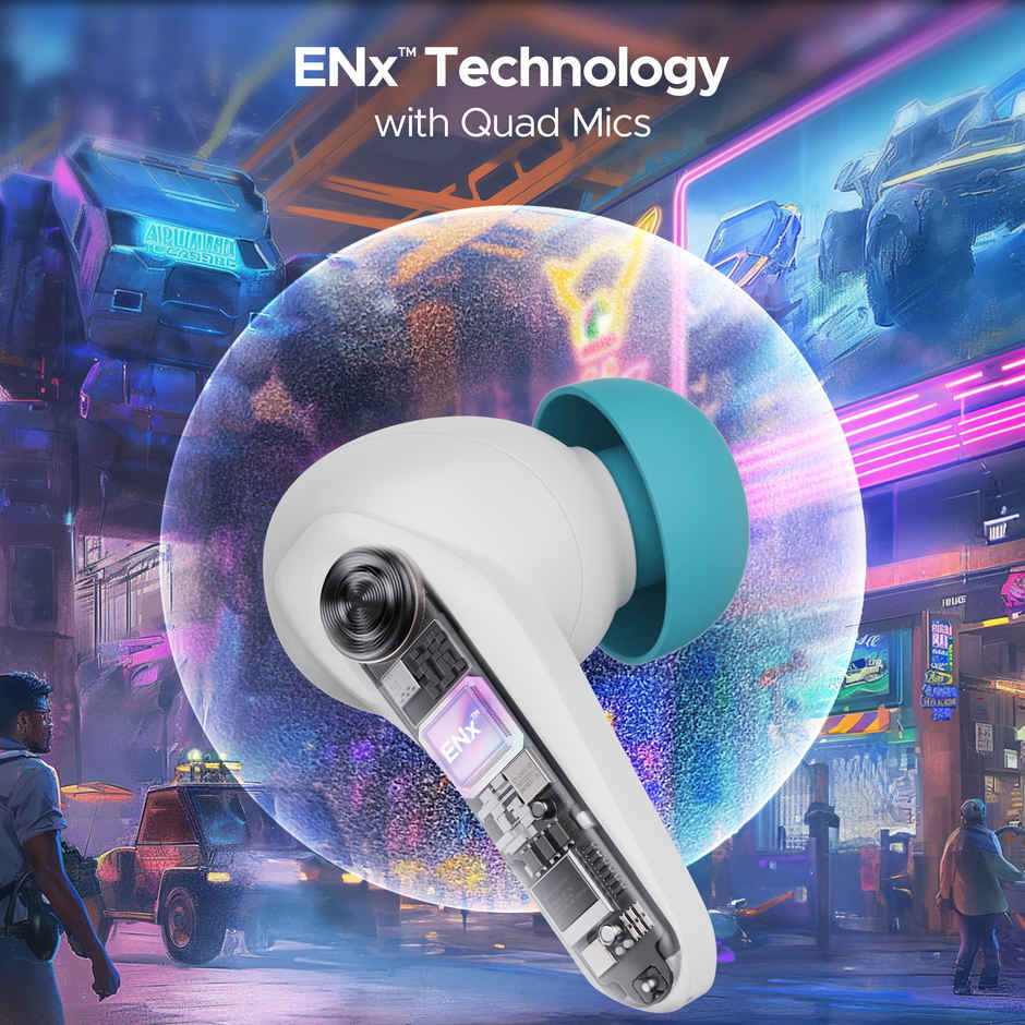 boAt Immortal 171 TWS Earbuds w/ Beast Mode(40ms Low Latency), 40 Hours Playback & RGB Lights Bluetooth - Grey