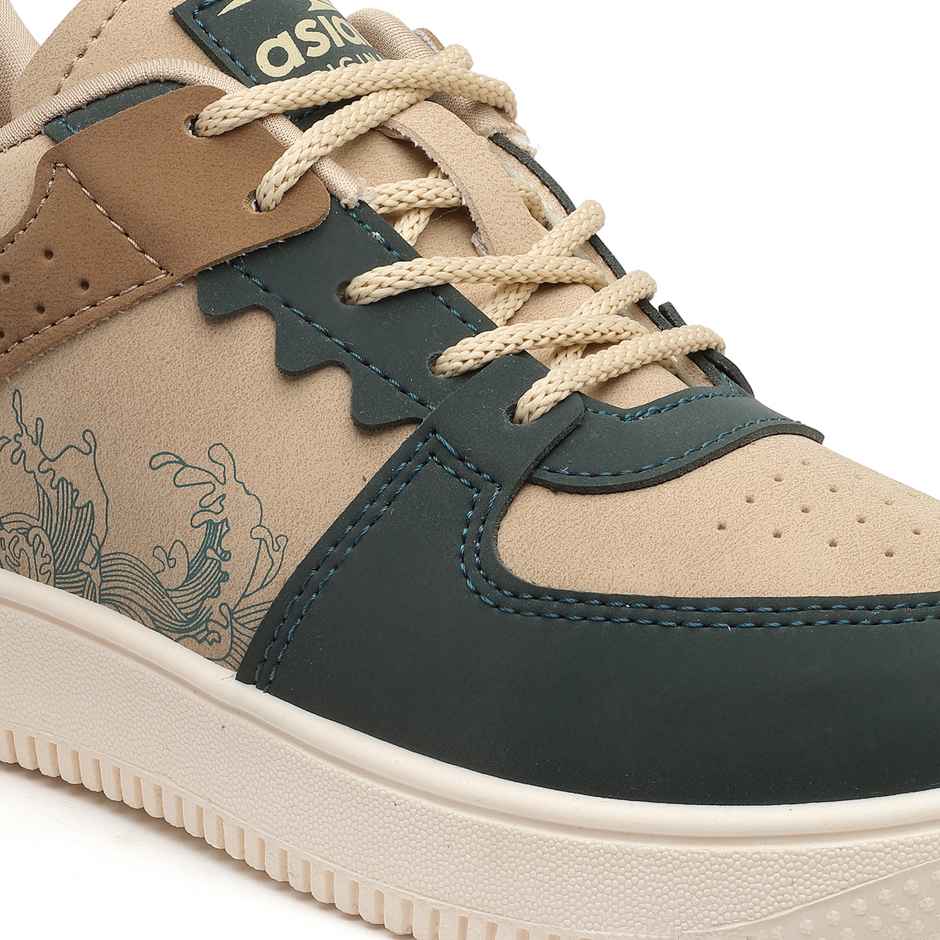 Asian Men's Thunder-07 Beige Sneakers | UK - 8