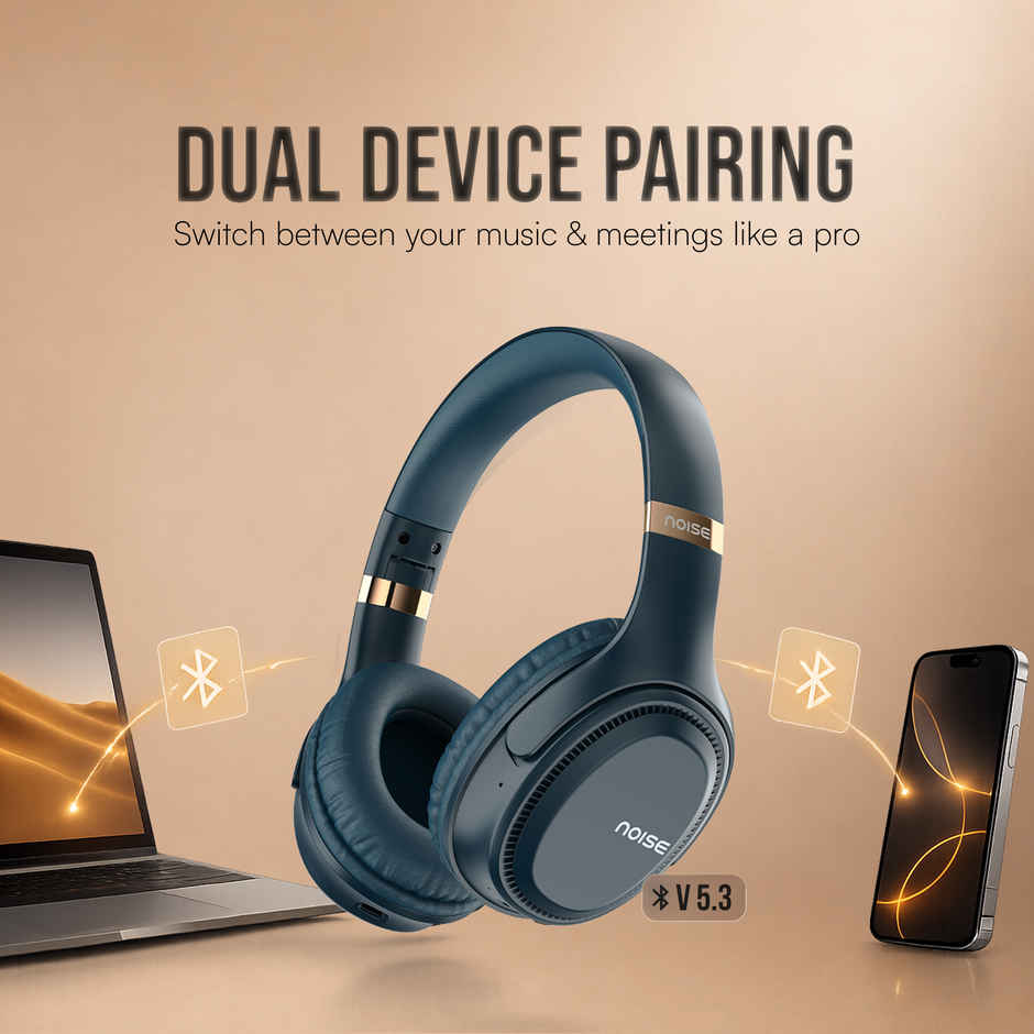 Noise Airwave Max 3 70H Playtime 40mm Driver Low latency-Upto 40ms Headphones | Carbon Black