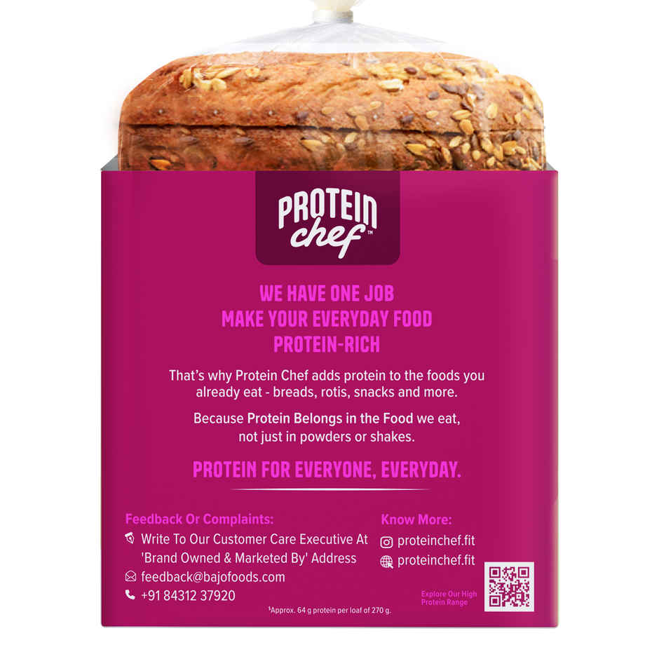 Protein Chef Double Protein Bread (64g Protein), Multigrain Bread | Combo
