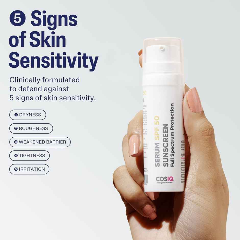 CosIQ SPF 50 PA++++ Serum-Based Outdoor Non-Greasy Matte Finish Sunscreen for All Skin Types