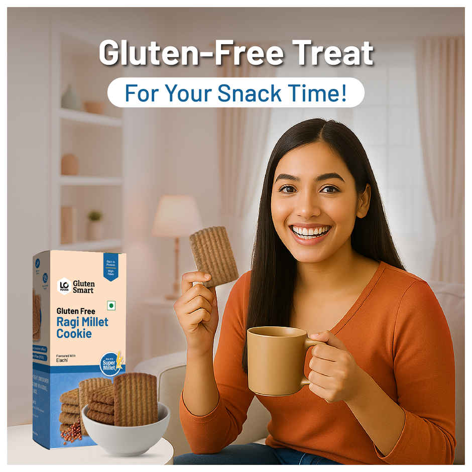 Lo Foods Gluten Free Ragi Oats Cookies | Sugar Free Biscuit ,No Maida Millet