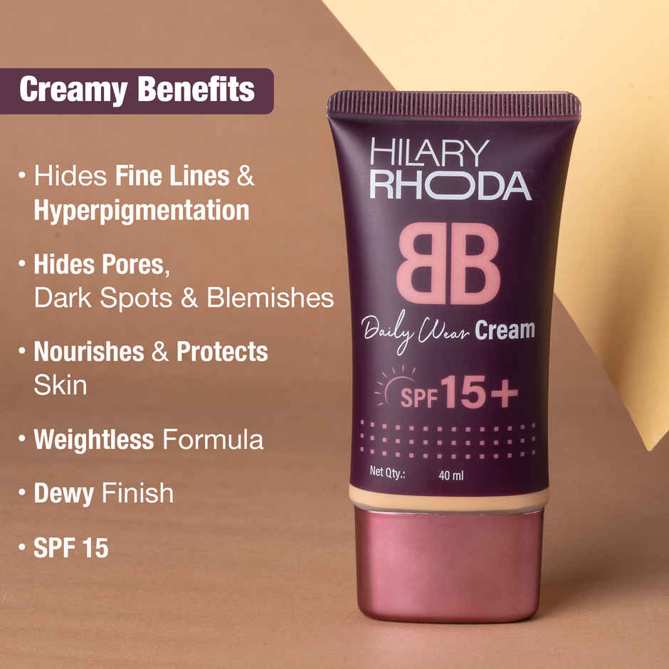 Hilary Rhoda BB Cream with SPF 15 | Hides Blemishes, Dark Spots & Pigmentation