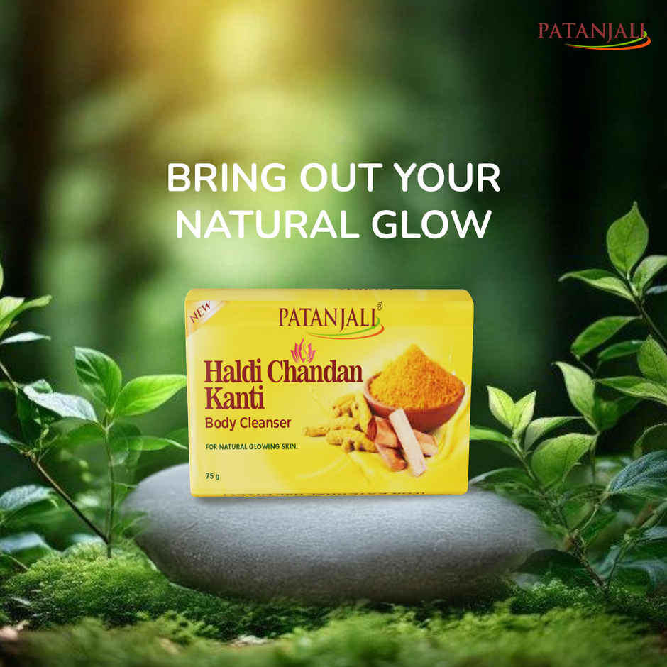 Patanjali Haldi Chandan Kanti Soap - Natural Glow Bathing Bar