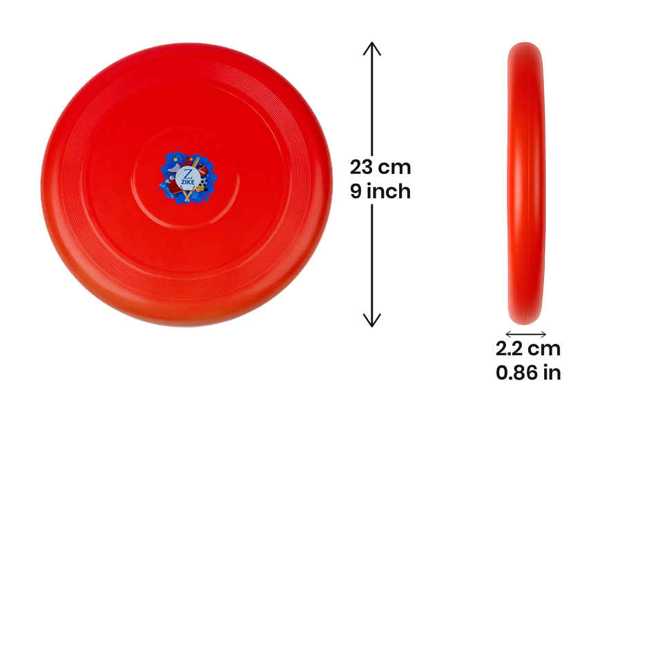 Zike Ultimate Frisbee - Size Large, Red Colour for Outdoor Fun