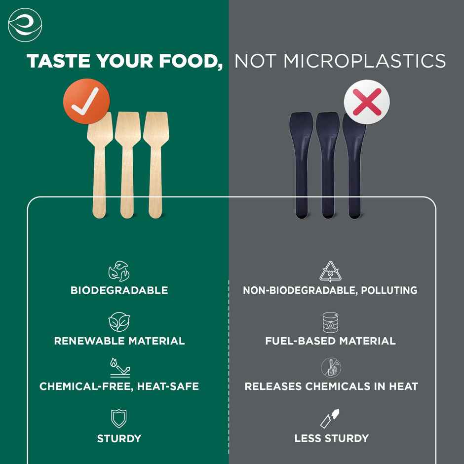 Eco Soul | Ice Cream Spoon | |95 mm | 50 Count