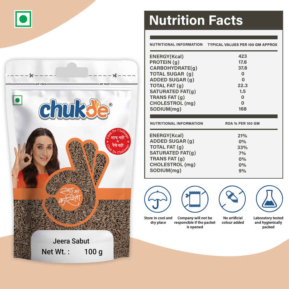 Chukde Cumin Whole Seeds (Jeera Sabut)