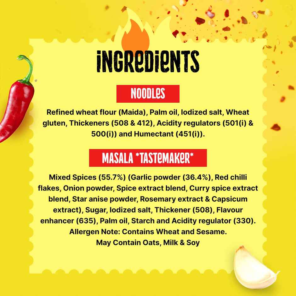 MAGGI Spicy Garlic Noodles, Instant & Easy Snack