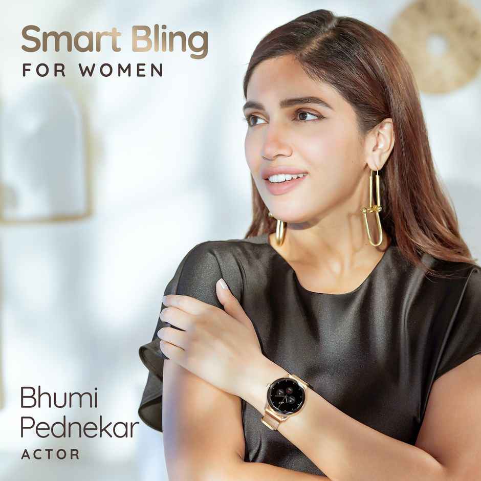 Pebble Vienna Smartwatch | 1.27 in HD Display, BT Calling, Diamond Cut & Health Track