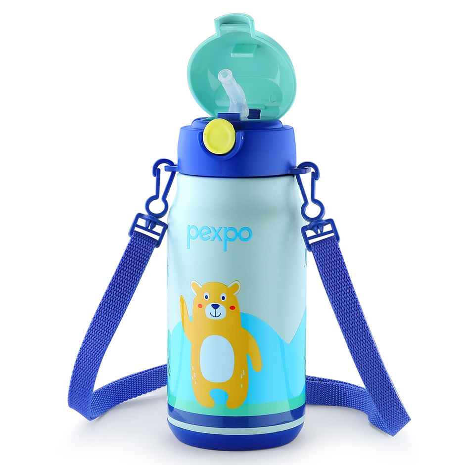Pexpo Poggo Hot & Cold Stainless Steel Kids Bottle | Thermosteel Flask | Green | 425 ml