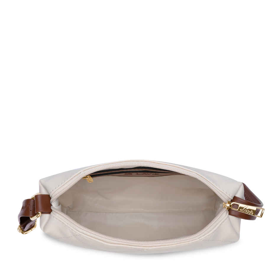 Lavie Women's Quilt Jill Top Zip Sling Bag | Off White