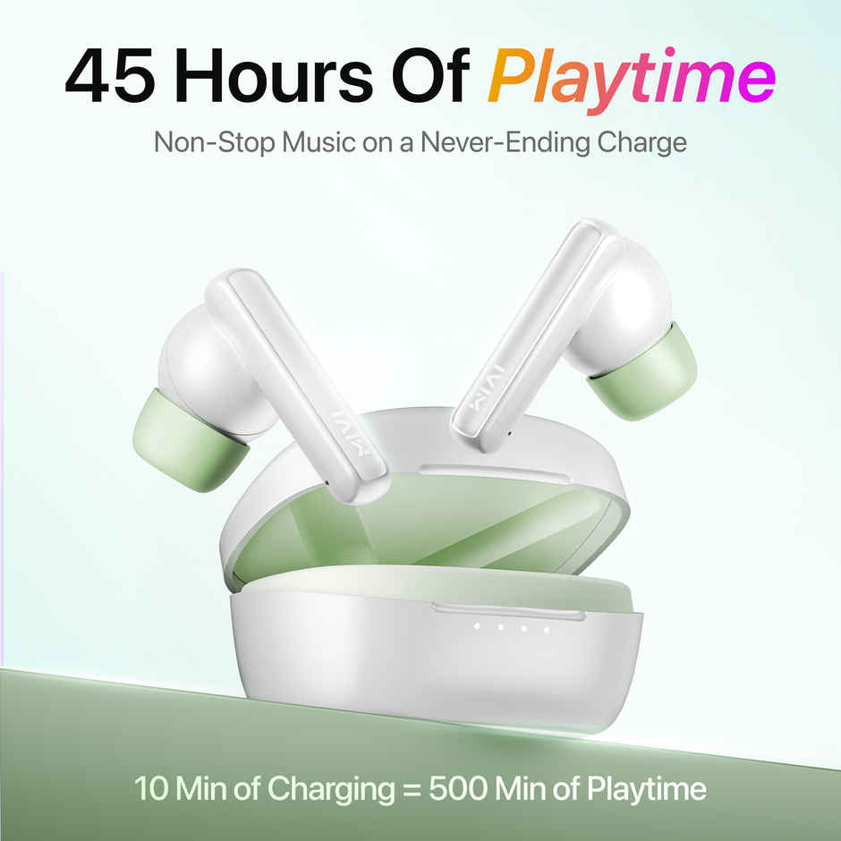 Mivi DuoPods Maxx TWS, 13mm Bass, 50H Playtime, AI ENC Calls, Gaming Mode, BT 5.3, Type C