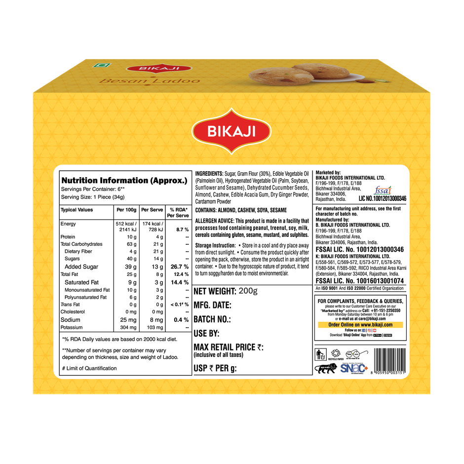 Bikaji Besan laddoo
