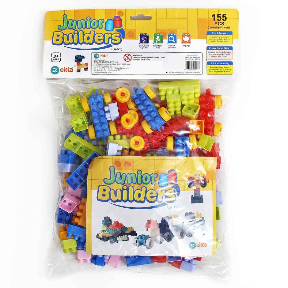 Ekta Junior Builders Building Blocks Set-1 Building Blocks for Kids Block Game for Kids